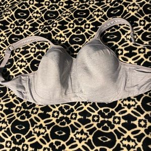 2/$30 Panache size 36F gray high impact sports bra